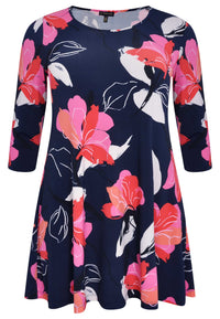 Tunic wide bottom LILY - blue - #5