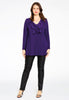 Tunic flare ruffled V-neck DOLCE - purple  - #2