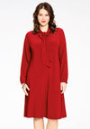 Robe évasée avec noeud dolce - Rouge
