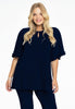 Tunic flare frilled sleeves DOLCE - blue