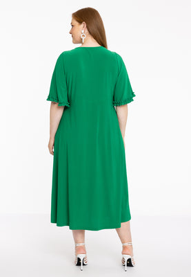 Dress frilled sleeves DOLCE - green  - #3