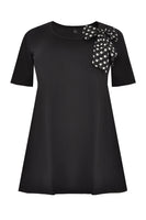 Tunic flare scarf dots - black  - #4