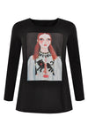Tunic Big eyes flare - black - #4