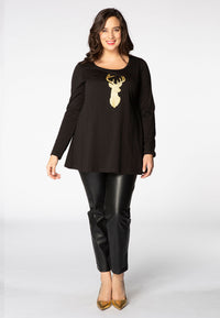 Tunic reindeer flare - black - #2