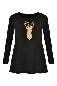 Tunic reindeer flare - black - #4