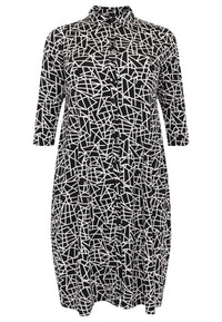 Blouse midi Graphic - black - #4