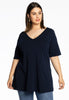 Tunic V flare COTTON - blue