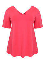 Tunic V flare COTTON - pink - #4