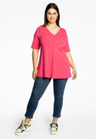 Tunic flare buttoned COTTON - pink - #2