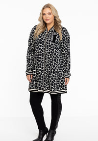 Cardi Jacket wide bottom GIRAFFE - black - #2