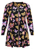 Cardigan with zip BUTTERFLY - black  - #4