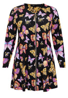 Cardigan with zip BUTTERFLY - black  - #4