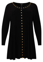 Tunic wide bottom studs DOLCE - black  - #4