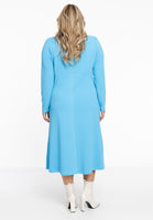 Dress standing collar DIAGONAL - light blue - #3