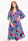 Dress circlesleeve GROOVY - turquoise