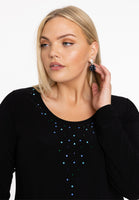 Tunic wide bottom strass DOLCE - black  - #5