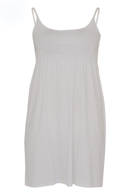 Slip dress spaghetti straps - white  - #1