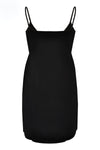 Spag dress elastic waist micro - Noir