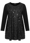 Tunic wide bottom SEQUINS - black - #4