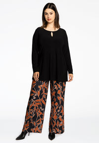 Tunic flare front slit DOLCE - black - #2