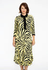 Robe avec dentelle zebra - jaune