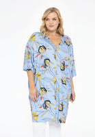 Tunic wide BLOOMING - light blue - #1