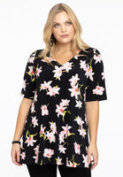 Tunic flare HIBISCUS - black - #1