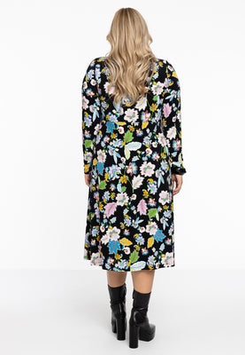 Blouse-dress FLOWERPOWER - black  - #3