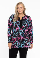 Tunic flare HEARTS - black  - #1