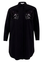 Blouse-dress sequins - black  - #4