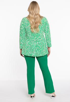 Blouse A-line GREEN LEO - green  - #3