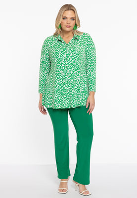 Blouse A-line GREEN LEO - green  - #2