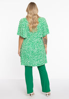 Tunic wide bottom GREEN LEO - green  - #3