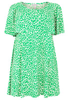 Tunic wide bottom GREEN LEO - green  - #4