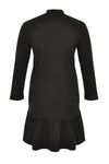 Dress-sweater ruffled - black - #3
