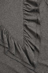 Dress turtle neck ruffled - grey - #5