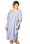 Tunic-blouse square STRIPE - blue