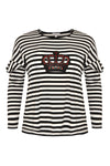 Shirt wide crown STRIPED - black - #4