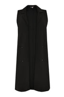 Jacket sleeveless INTERLOCK - black  - #4