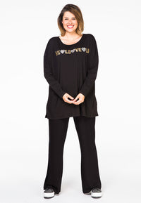 Shirt wide LOVE LOVE - black - #2