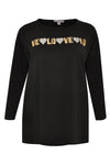 Shirt wide LOVE LOVE - black - #4