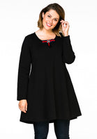 Tunic wide bot bow INTERLOCK - black  - #1