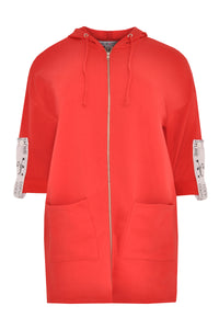 Jacket sweat long zipper - red - #4