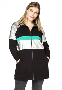 Jacket sweat COLOURBLOCK - black - #1