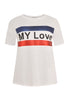 Shirt wide MY LOVE - white  - #4