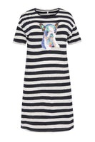 Tunic wide dog STRIPE - white  - #4