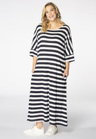 Dress wide STRIPE - white  - #2