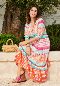 Dress ruffled WAVE - multi - #5