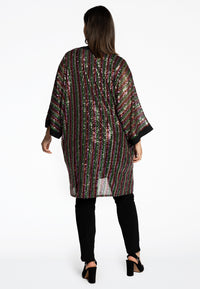 Kimono sequins RAINBOW - black - #3