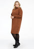 Dress high neck knitted - brown - #5